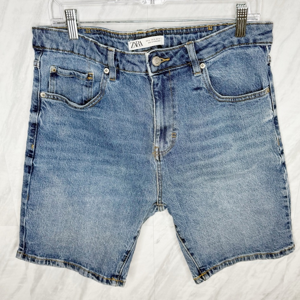 Zara Blue Jean Shorts Casual Denim Style